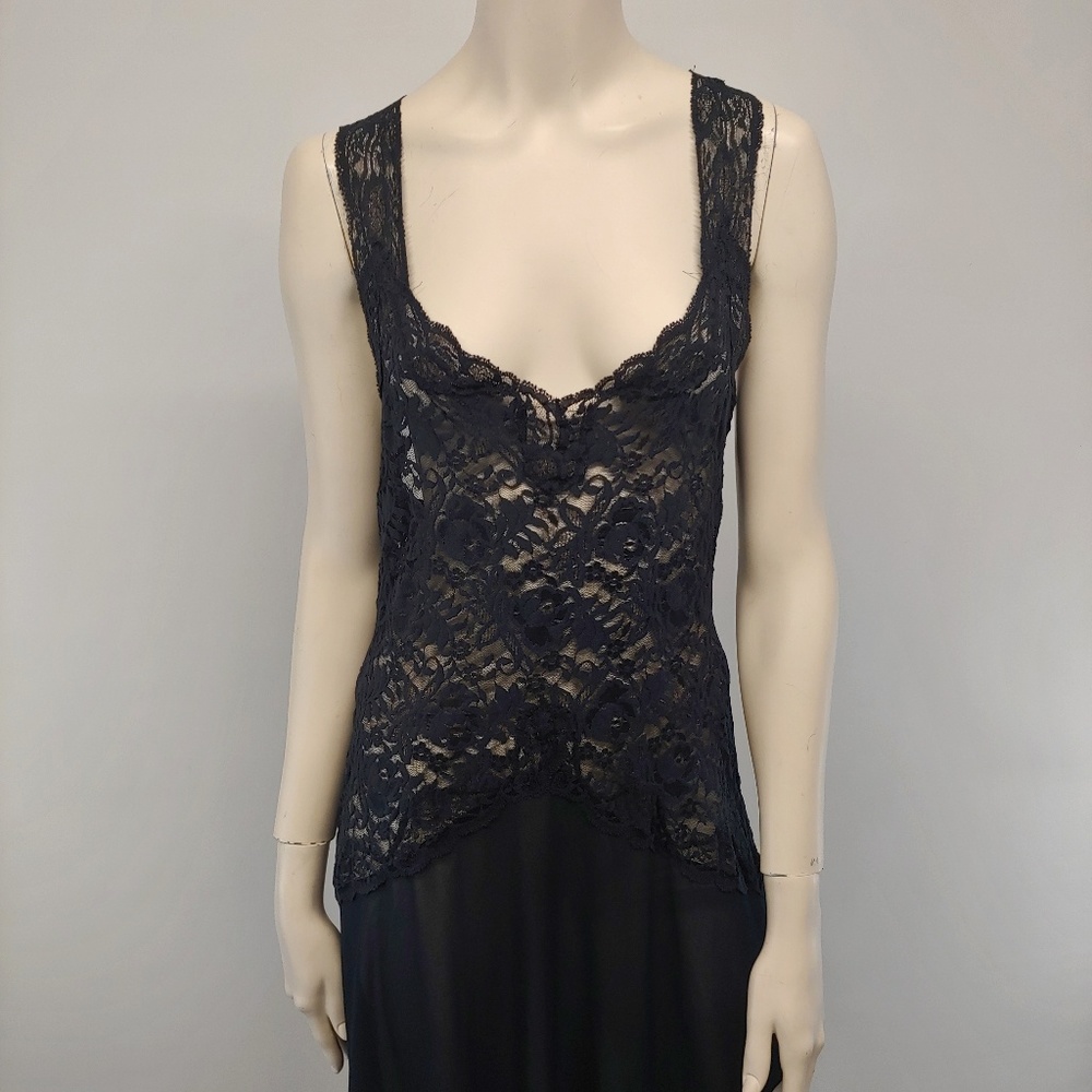 Victoria Secret Black Lace Gown Lingerie M…